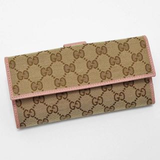 グッチ(Gucci)のグッチ 長財布 GGキャンバス ライトピンク(財布)