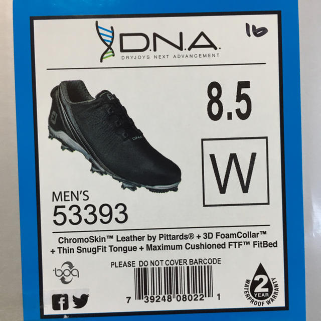 FootJoy(フットジョイ)の新品 フットジョイ DNA boa 26.5 ブラック スポーツ/アウトドアのゴルフ(シューズ)の商品写真
