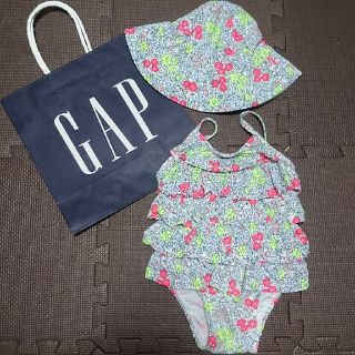 ベビーギャップ(babyGAP)のOK様専用【新品】ベビーギャップ 水着&帽子セット 花柄 80サイズ(水着)