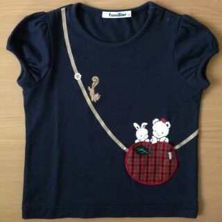 ファミリア 100 だまし絵 りんごTシャツ
