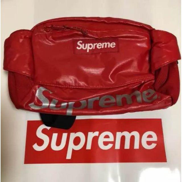 カラー赤レッドsupreme 17aw Waist Bag