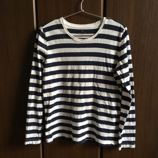 MUJI (無印良品)(ムジルシリョウヒン)の無印良品 ボーダーカットソー レディースのトップス(Tシャツ(長袖/七分))の商品写真