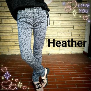 ヘザー(heather)のレオパード🐈ストレッチスキニーパンツM(スキニーパンツ)