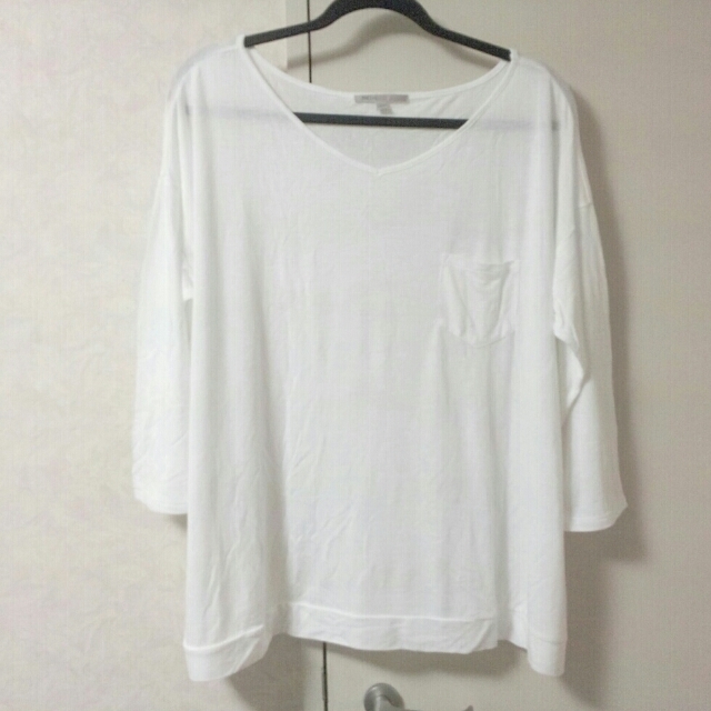 GAP(ギャップ)のGAPルーズ白トップス レディースのトップス(Tシャツ(長袖/七分))の商品写真