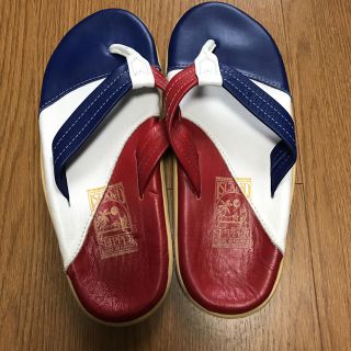 アイランドスリッパ(ISLAND SLIPPER)のISLAND SLIPPER トリコロールレザー サンダル US9(サンダル)