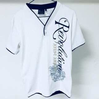 ワールドベーシック(WORLD BASIC)のメンズ シャツ World Smack Basic お兄系 オルチャン 白 金(Tシャツ/カットソー(半袖/袖なし))