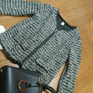 ザラ(ZARA)のZARA新品ツィード売り切れ♪152(カーディガン)