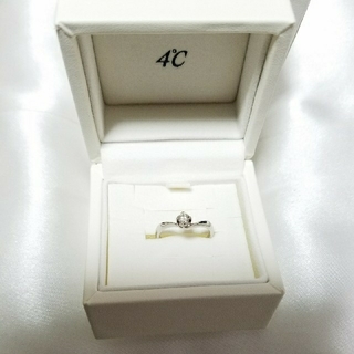ヨンドシー(4℃)のヨンドシー 指輪 マリッジリング 白金 ダイヤ 正規品 美品 結婚 婚約 ギフト(リング(指輪))