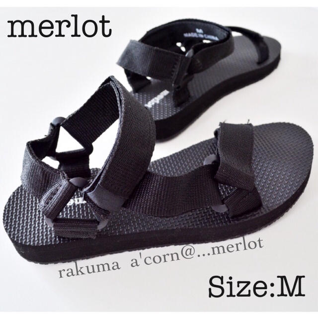 merlot(メルロー)のmerlot スポーツサンダル  ＊ブラック M レディースの靴/シューズ(サンダル)の商品写真
