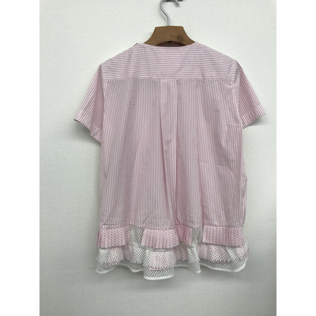 国内正規品 SACAI PLEATED HEM Tジャツ ピンク 3 1