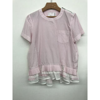 サカイ(sacai)の国内正規品 SACAI PLEATED HEM Tジャツ ピンク 3(Tシャツ(半袖/袖なし))