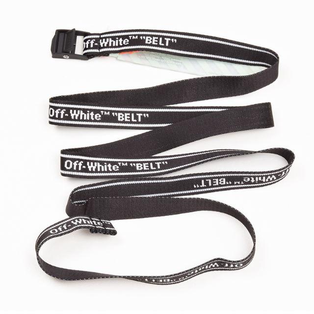 OFF-WHITE(オフホワイト)のOFF-WHITE オフホワイト INDUSTRIAL MINI ブラックベルト メンズのファッション小物(ベルト)の商品写真