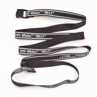 オフホワイト(OFF-WHITE)のOFF-WHITE オフホワイト INDUSTRIAL MINI ブラックベルト(ベルト)