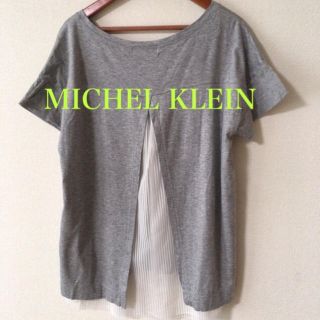 ミッシェルクラン(MICHEL KLEIN)のMICHEL KLEIN✨背中シフォン カットソー(カットソー(半袖/袖なし))