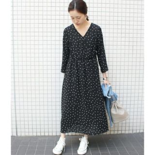 イエナ(IENA)の【新品】IENA ドットカシュクールロングワンピース(ロングワンピース/マキシワンピース)