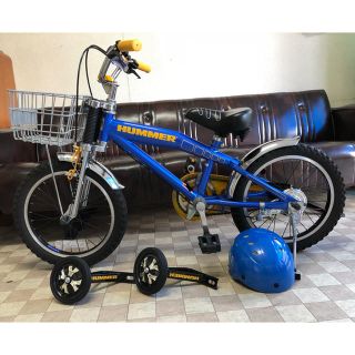 【美品・補助輪・ヘルメット付】HUMMER 子供自転車