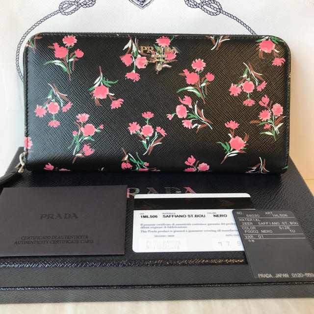 超特価激安 花柄 未使用 プラダ 専用 - PRADA NERO 1ML506 ラウンド