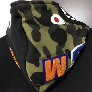 アベイシングエイプ(A BATHING APE)のBAPE a bathing ape エイプ カモ シャークパーカー (パーカー)