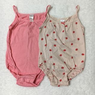 エイチアンドエム(H&M)の🍓H&M購入🍓 女の子12〜18Mキャミソールロンパース肌着(肌着/下着)