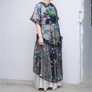 ツモリチサト(TSUMORI CHISATO)のHENRIK vibskov 総刺繍ワンピース(ひざ丈ワンピース)