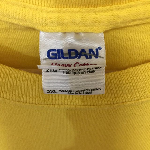 GILDAN(ギルタン)のGILDANギルダン Tシャツ キリスト イエロー プリントT 2XL US古着 メンズのトップス(Tシャツ/カットソー(半袖/袖なし))の商品写真