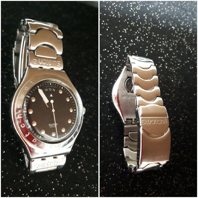 swatch(スウォッチ)のスウォッチ　Swatch　PATENTED 　メタルバンド　デイト表示付き レディースのファッション小物(腕時計)の商品写真