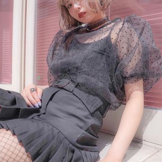 バブルス(Bubbles)のBubbles ドットシースルーパフトップス(Tシャツ(半袖/袖なし))