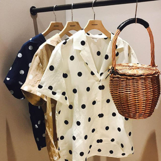 マウジー(moussy)のまいまい様専用♡MOUSSY HALF SLEEVE LINEN DOT シャツ(シャツ/ブラウス(半袖/袖なし))