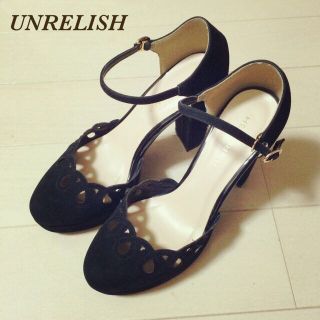 アンレリッシュ(UNRELISH)のUNRELISH＊黒レースパンプス(ハイヒール/パンプス)