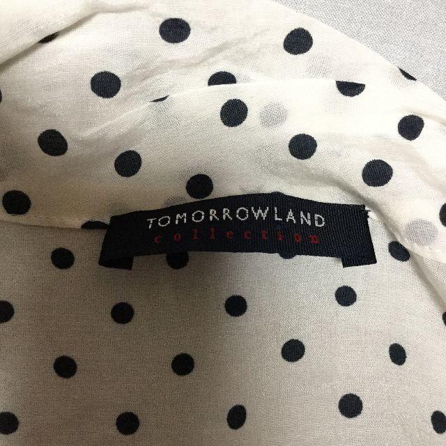 TOMORROWLAND(トゥモローランド)のTOMORROWLAND Tシャツ ドット コットン シルク 白 ホワイト レディースのトップス(Tシャツ(半袖/袖なし))の商品写真