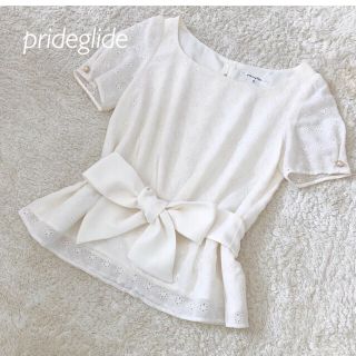 プライドグライド(prideglide)のリボンベルト♡ペプラム♡ブラウス(シャツ/ブラウス(半袖/袖なし))