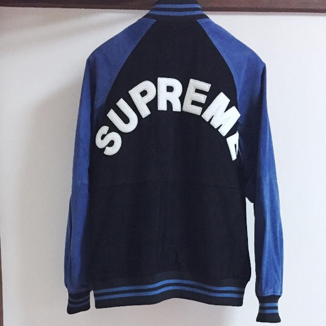 SUPREME Suede Varsity Jacket スタジャン