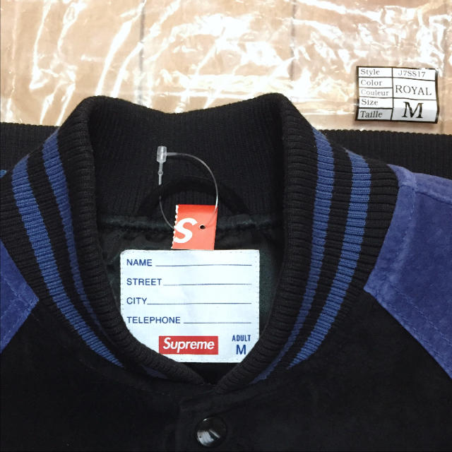 Supreme - 17SS Supreme Suede Varsity Jacket Mサイズの通販 by ...