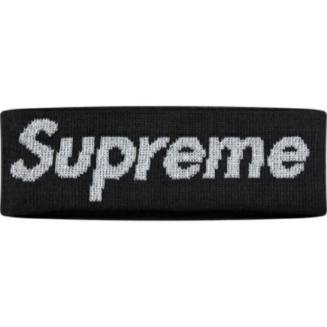 Supreme(シュプリーム)のSupreme reflective logo headband 黒 ブラック メンズのファッション小物(その他)の商品写真