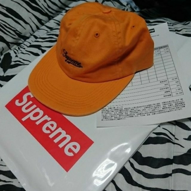 18ss supreme cap org オレンジlogo ロゴ