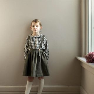 美品！soor ploom リネンサスペンダースカート＊(スカート)