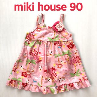 ミキハウス(mikihouse)のミキハウス 水着 90 ワンピース フリフリ 花モチーフ(水着)