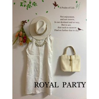 ロイヤルパーティー(ROYAL PARTY)の☆ROYAL PARTY☆コットンパール付きタイトワンピース(ミニワンピース)