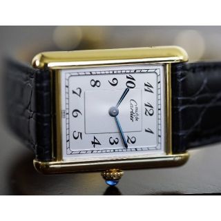 カルティエ(Cartier)の美品 カルティエ マスト タンク アラビアインデックス LM Cartier(腕時計(アナログ))