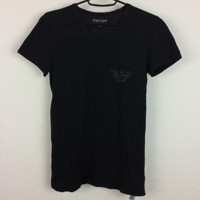 Emporio Armani(エンポリオアルマーニ)の美品エンポリオアルマーニ 半袖Tシャツ ブラック サイズS メンズのトップス(Tシャツ/カットソー(半袖/袖なし))の商品写真