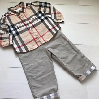 バーバリー(BURBERRY)の12m 80㎝ バーバリー チルドレン ノバチェック長袖シャツ ラルフローレン(シャツ/カットソー)