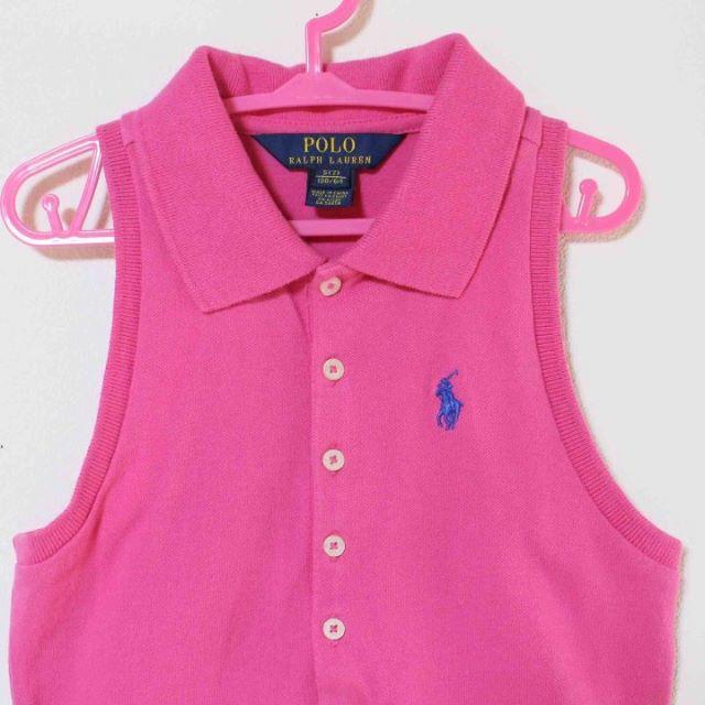 POLO RALPH LAUREN(ポロラルフローレン)のUS キッズ ラルフローレン タンクトップ pinkS7 キッズ/ベビー/マタニティのキッズ服女の子用(90cm~)(Tシャツ/カットソー)の商品写真