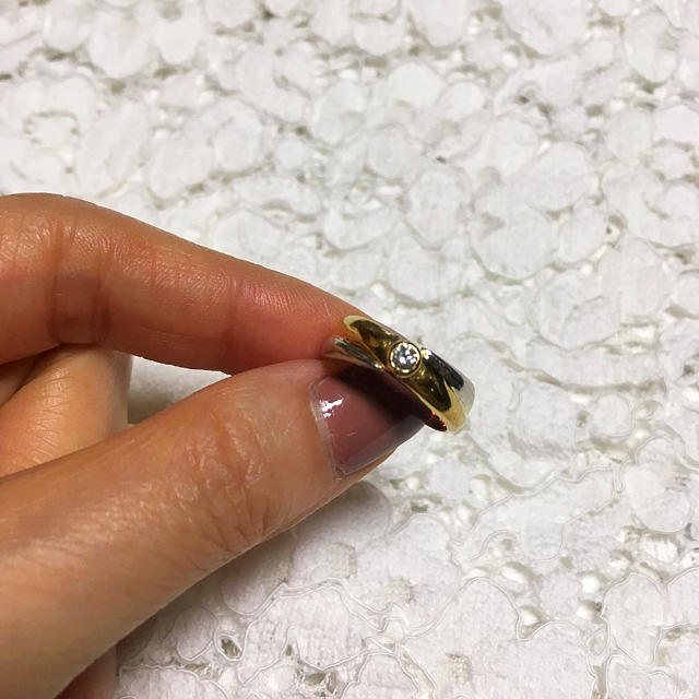 ファッションリング K18 PT ダイヤ レディースのアクセサリー(リング(指輪))の商品写真