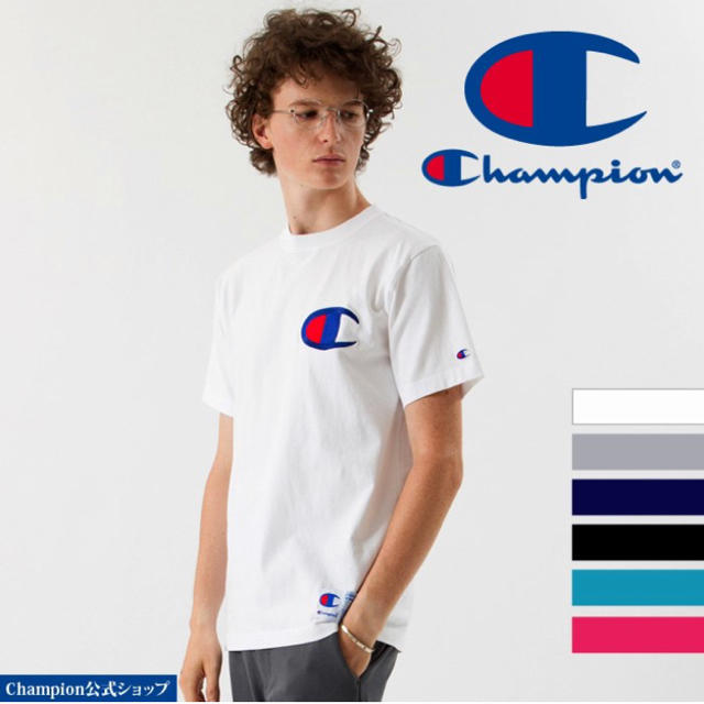 Champion(チャンピオン)のChampion ビッグ刺繍ロゴT Lサイズ メンズのトップス(Tシャツ/カットソー(半袖/袖なし))の商品写真