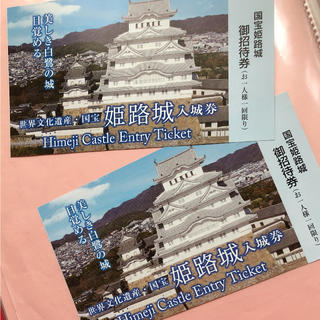 シンシア様専用です。姫路城  入場券  二枚セット   有効期限無し(遊園地/テーマパーク)