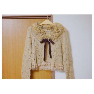 アクシーズファム(axes femme)のaxesfemme♡ファー付きニット(ニット/セーター)