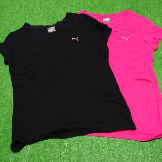 プーマ(PUMA)のプーマ スポーツウェア Tシャツ 二枚セット ピンク未使用 XL,(Tシャツ(半袖/袖なし))