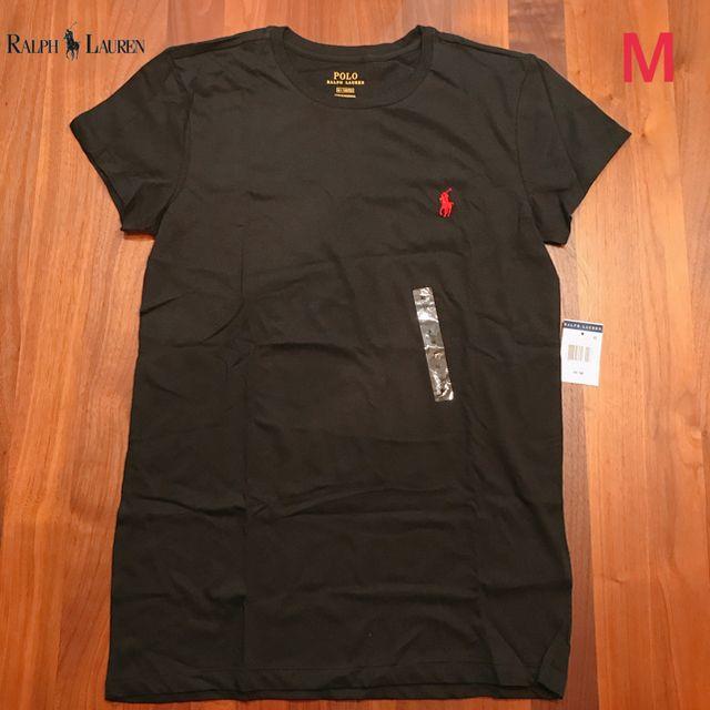 POLO RALPH LAUREN(ポロラルフローレン)のPOLO RALPH LAUREN　BlackワンポイントT　Ws（M）　新品 レディースのトップス(Tシャツ(半袖/袖なし))の商品写真