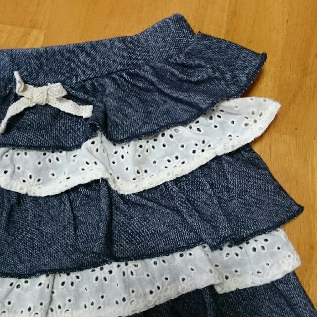 hakka kids(ハッカキッズ)のhakka kids ティアードキュロットスカート 100 キッズ/ベビー/マタニティのキッズ服女の子用(90cm~)(スカート)の商品写真