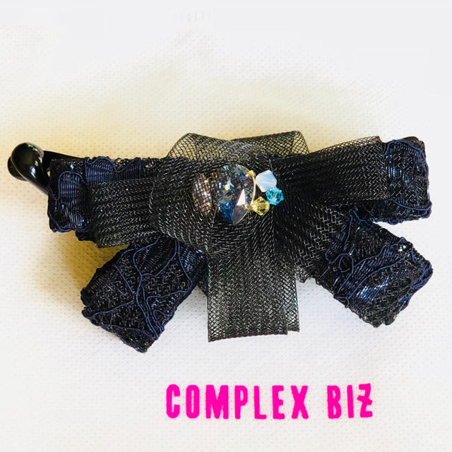 Complex Biz(コンプレックスビズ)のCOMPLEX BIZ♡レースリボンクロワッサンクリップ♡限定 レディースのヘアアクセサリー(バレッタ/ヘアクリップ)の商品写真